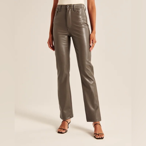 Abercrombie & Fitch Pants - Abercrombie & Fitch high waisted vegan leather pants size 4